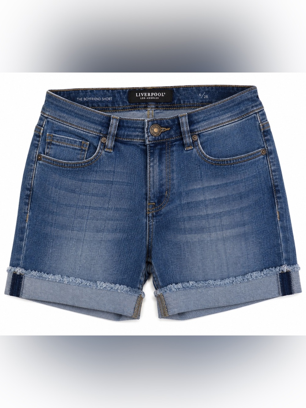 Liverpool Los Angeles Boyfriend Denim Shorts Size 6/28